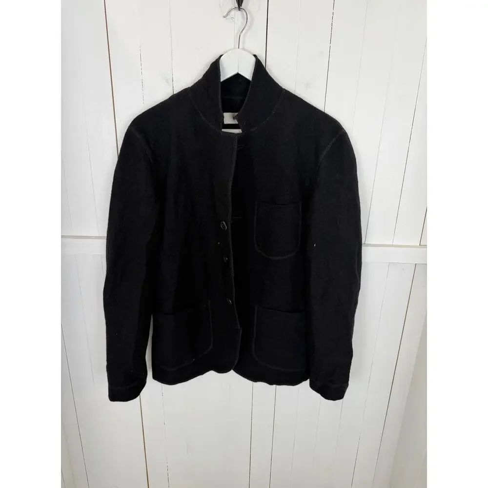 Buck Mason Black Felted Chore Coat - Picture 1 of 3